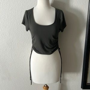 (4 for 25) Wild Fable Ruched Crop T Shirt